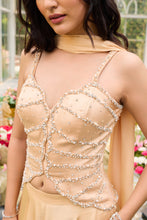 Load image into Gallery viewer, Butterfly | Corset & Flared Pant | Beige