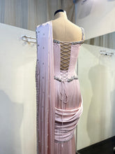 Load image into Gallery viewer, Raveena | Corset Lehenga Saree | Powder Pink