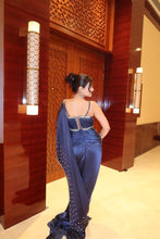 Load image into Gallery viewer, Unnati Tomar | Siren drape saree | Navy Blue