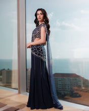 Load image into Gallery viewer, Jasmine Saree - Pastel blue