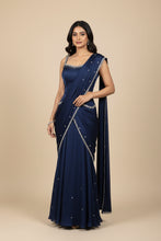 Load image into Gallery viewer, Raveena | Corset Lehenga Saree | Powder Pink