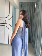 Load image into Gallery viewer, Asfi Champagne crystal drape set | Powder Blue