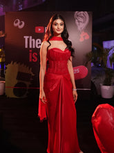 Load image into Gallery viewer, Champagne crystal drape set | Red