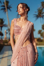 Load image into Gallery viewer, Rose Drapes | Saree | Powder Pink