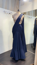 Load image into Gallery viewer, Kystle Blue Saree | Navy Blue