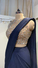 Load image into Gallery viewer, Kystle Blue Saree | Navy Blue