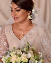 Load image into Gallery viewer, Niroga Custom Mix Bridal Saree | Cream White