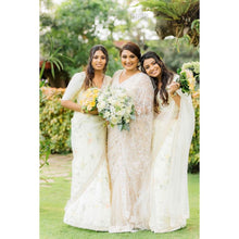 Load image into Gallery viewer, Niroga Custom Mix Bridal Saree | Cream White