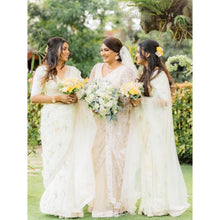 Load image into Gallery viewer, Niroga Custom Mix Bridal Saree | Cream White