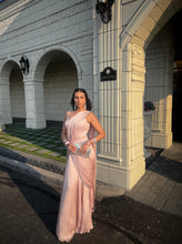 Load image into Gallery viewer, Raveena | Corset Lehenga Saree | Powder Pink