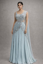 Load image into Gallery viewer, Jasmine Saree - Pastel blue