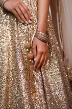 Load image into Gallery viewer, Olivia Mix Sequins Lehenga | Gold