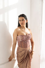 Load image into Gallery viewer, Amber Embellished Corset | Crimson Pink (3 Piece Set)