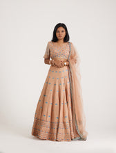 Load image into Gallery viewer, Shanaya Gota lehenga | Peach