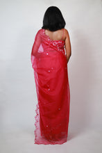 Load image into Gallery viewer, Mia Patchwork Saree | Rani Pink