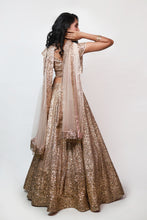 Load image into Gallery viewer, Olivia Mix Sequins Lehenga | Gold