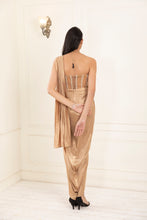 Load image into Gallery viewer, Gold Embellished Corset | Beige (4 Piece Set)