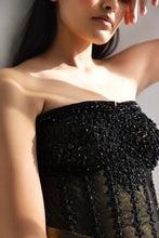 Load image into Gallery viewer, Opal Embellished Corset | Black (3 Piece Set)
