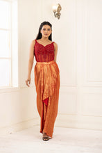 Load image into Gallery viewer, Ruby Embellished Corset | Ruby Red (2 Piece Set)