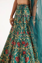 Load image into Gallery viewer, Ira Multicolour Mehendi Lehenga | Green
