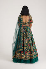 Load image into Gallery viewer, Ira Multicolour Mehendi Lehenga | Green