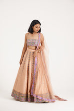 Load image into Gallery viewer, Mira Mirror Lehenga | Peach