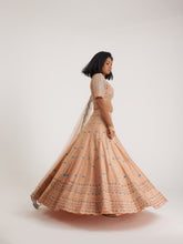 Load image into Gallery viewer, Shanaya Gota lehenga | Peach