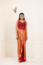 Load image into Gallery viewer, Ruby Embellished Corset | Ruby Red (2 Piece Set)