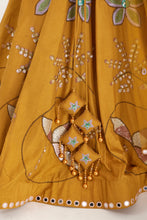 Load image into Gallery viewer, Lily Backless Halter Lehenga | Mustard Lehenga