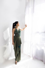 Load image into Gallery viewer, Emerald Embellished Corset | Emerald Green (2 Piece Set)