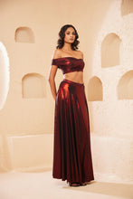 Load image into Gallery viewer, Merlot Cross Shoulder | Maroon | 2 Piece set