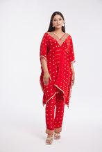 Load image into Gallery viewer, Imani Kaftan | Leheriya Print | Dabka Work