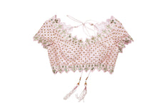 Load image into Gallery viewer, Mirror work with Cutwork Hem blouse | Baby Pink