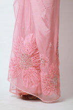 Load image into Gallery viewer, Ava Patchwork Saree | Baby Pink