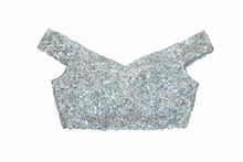 Load image into Gallery viewer, Elsa Off- Shoulder Sequins Blouse | Powder Blue