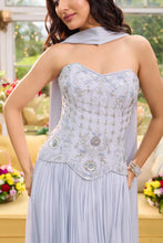 Load image into Gallery viewer, Evelyn | Corset &amp; Flared Skirt | Grey
