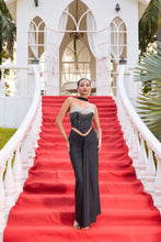Load image into Gallery viewer, Siren | Corset Drape Skirt | Black
