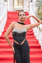 Load image into Gallery viewer, Siren | Corset Drape Skirt | Black
