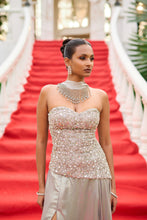 Load image into Gallery viewer, Vesper | Metallic Lehenga | Grey
