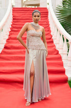 Load image into Gallery viewer, Vesper | Metallic Lehenga | Grey
