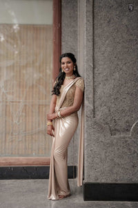 Nicole’s Gold Corset Lycra Saree