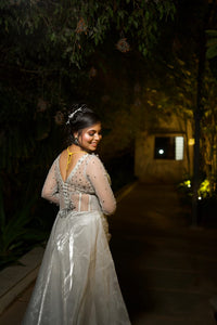 Bhavna Silver Custom Crystal Gown