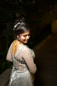 Bhavna Silver Custom Crystal Gown