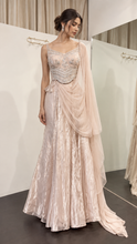 Load image into Gallery viewer, Riya's Organza Saree | Peach
