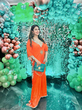 Load image into Gallery viewer, Divyanka Tripathi - Yasmin Kaftan | Burnt Orange | Dabka Work
