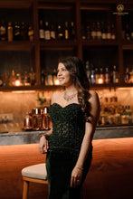 Load image into Gallery viewer, Preet Ahuja | Corset Mermaid Lehenga | Emerald
