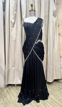 Load image into Gallery viewer, Raveena | Corset Lehenga Saree | Powder Pink

