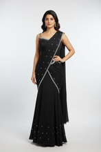 Load image into Gallery viewer, Raveena | Corset Lehenga Saree | Powder Pink
