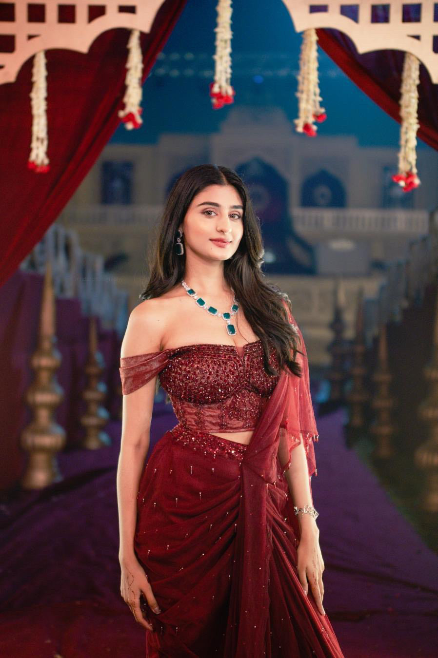 Payal Dhare | Hanging Crystal Saree