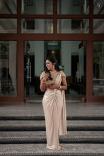 Load image into Gallery viewer, Nicole’s Gold Corset Lycra Saree
